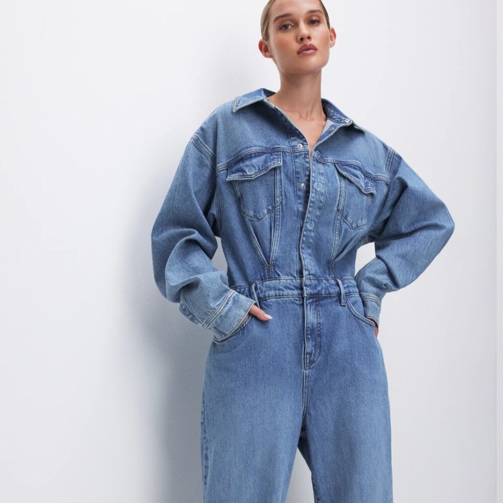 Good American Oversized Denim Jumpsuit